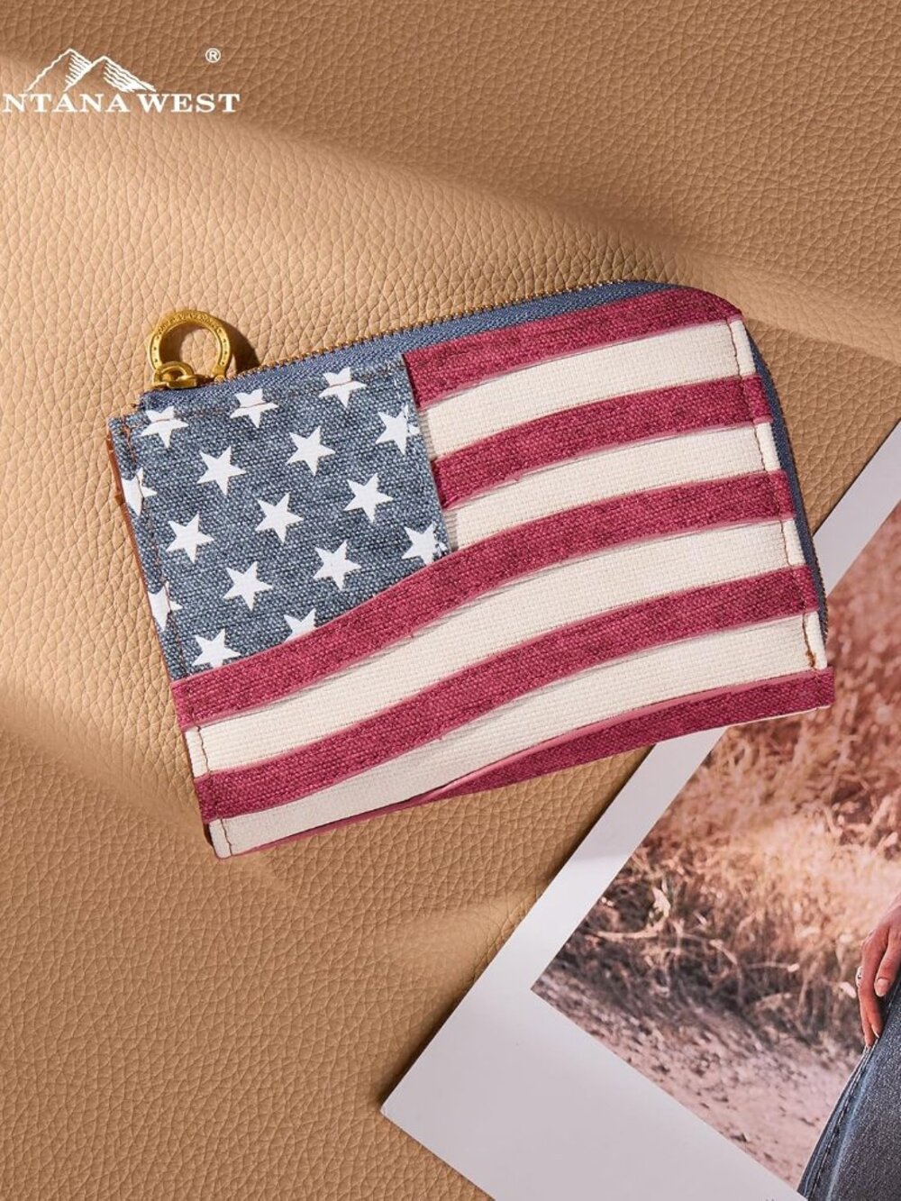 Montana West Limited Edition Vintage Patriotic American Flag Wallet